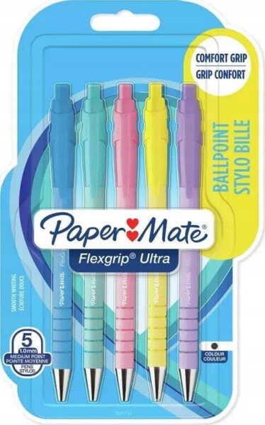 Paper Mate PAPER MATE Kugelschreiber Flexgrip Ultra Pastel. M sch. 5er Blister