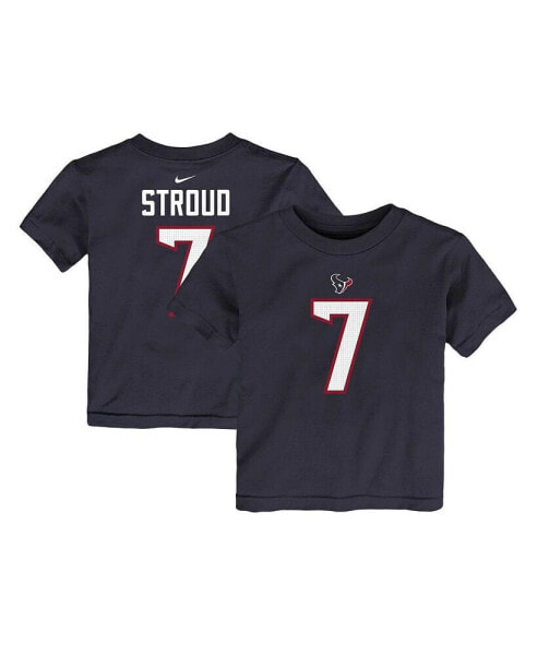 Toddler Boys and Girls C.J. Stroud Navy Houston Texans Player Name and Number T-shirt