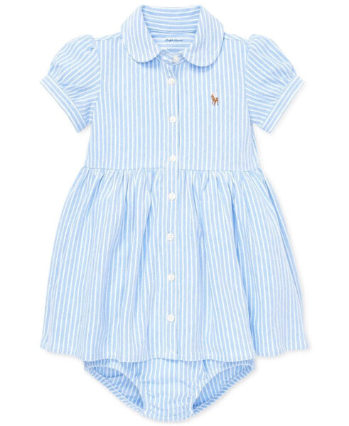 Платье для малышей Polo Ralph Lauren в полоску из трикотажа'Oxford'
