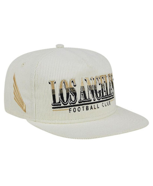 Men's White LAFC Throwback Corduroy Golfer Adjustable Hat