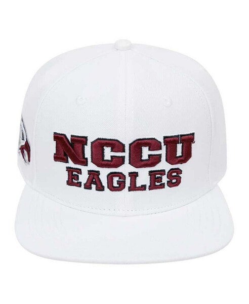 Men's White North Carolina Central Eagles Evergreen Wool Snapback Hat