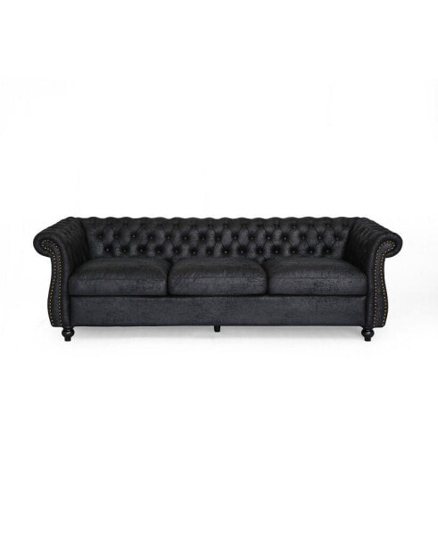 Somerville Chesterfield Tufted Sofa with Scroll Arms