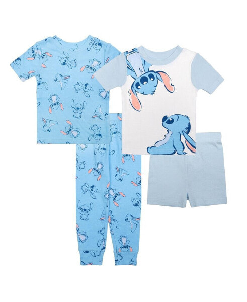 Toddler Girls Cotton For Pajama, 4 Piece Set