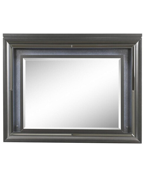 Sawyer Mirror with Led, Metallic Gray