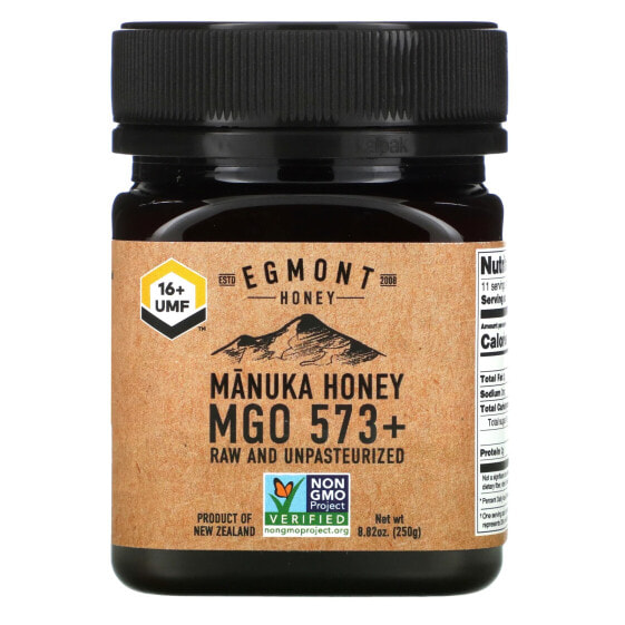 Egmont Honey, Мед манука, необработанный и непастеризованный, MGO 573+, 250 г (8,82 унции)