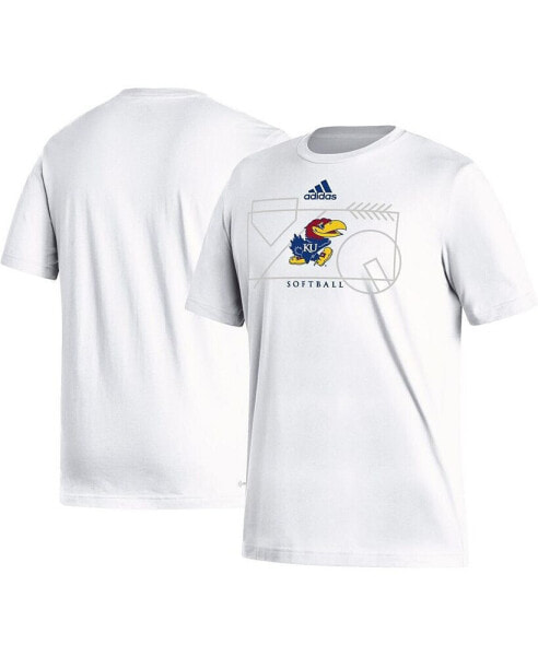 Men's White Kansas Jayhawks Locker Lines Softball Fresh T-shirt