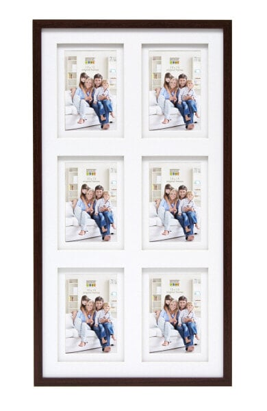 Deknudt S65KQ6 - Carton,Wood - Brown - Multi picture frame - 10 x 15 cm - Rectangular - Portrait