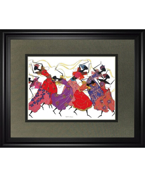 Lead Dancer in Purple Gown by Augusta Asberry Framed Print Wall Art, 34" x 40"