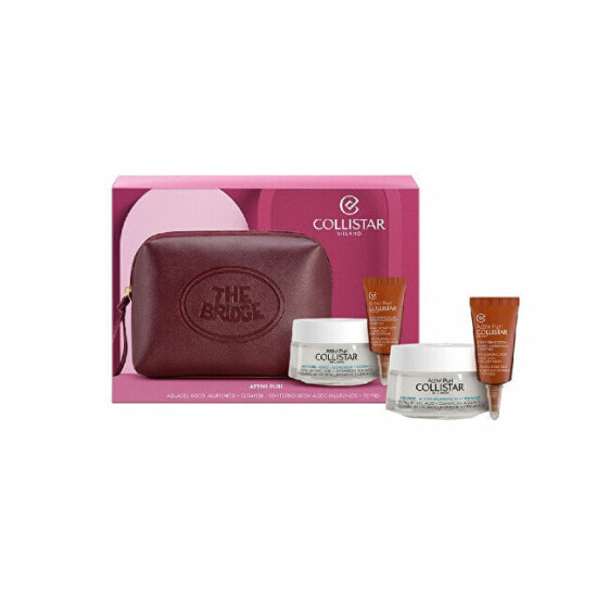 Collistar Attivi Puri Skin Care Gift Set В наборе: Увлажняющий крем для лица 50 мл + Гель для контура глаз 5 мп + Косметичка
