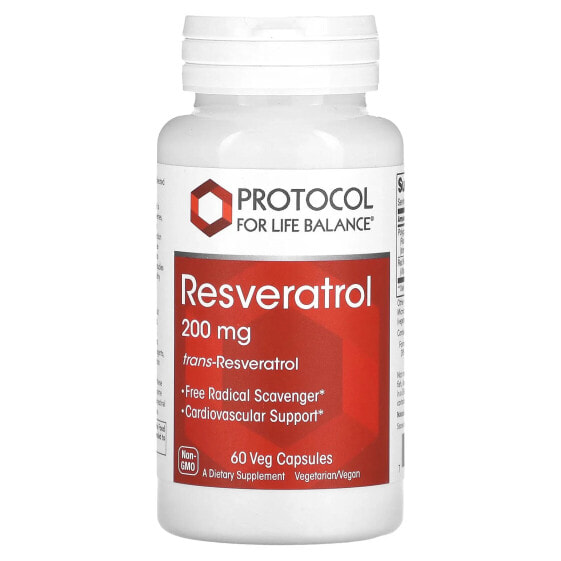 Resveratrol, 200 mg, 60 Veg Capsules