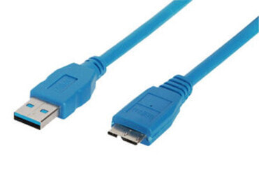 ShiverPeaks BS77190, 0.5 m, USB A, Micro-USB B, USB 3.2 Gen 1 (3.1 Gen 1), Male/Male, Blue