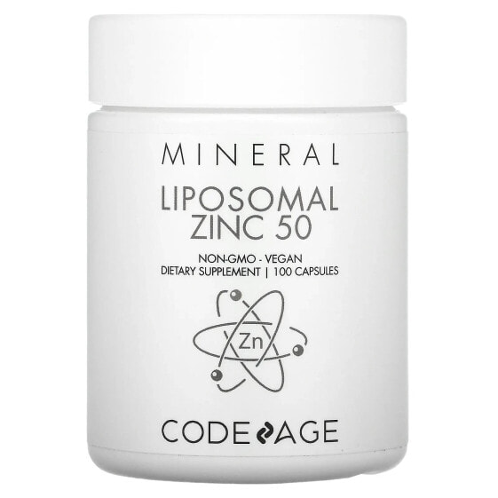 Витамины и минералы Цинк CodeAge Mineral, Liposomal Zinc 50 100 капсул