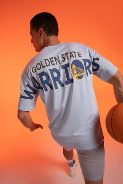 Футболка мужская defacto Fit NBA Golden State Warriors Boxi Fit 100% хлопок
