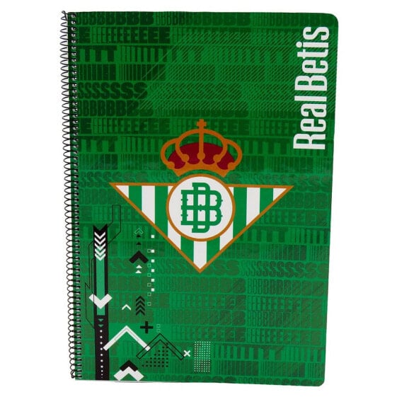 Блокнот Real Betis с винтажной спиралью, 80 листов
