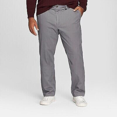 Men's Big & Tall Straight Fit Chino Pants - Goodfellow & Co Dark Gray 33x36