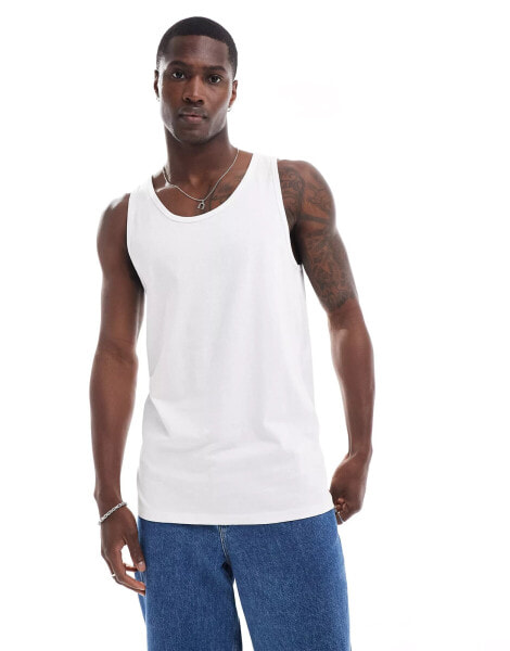 Brave Soul classic vest in white