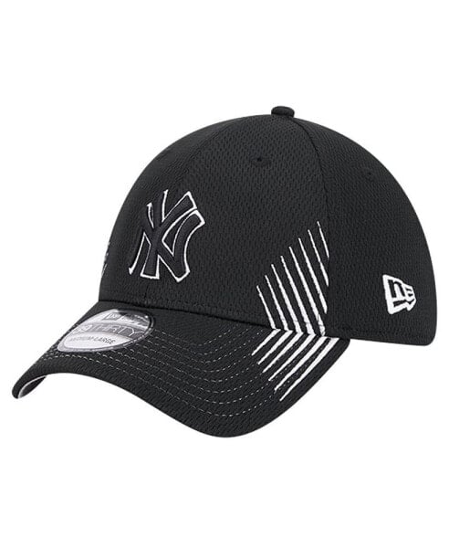 Men's Black New York Yankees Active Dash Mark 39THIRTY Flex Hat