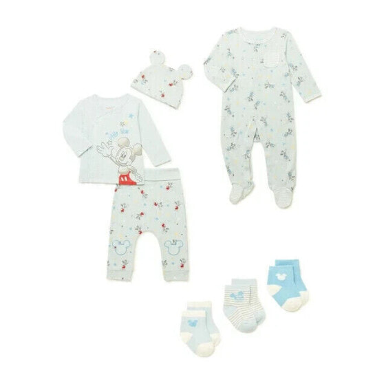 7Pcs Set Disney Baby Wishes+Dreams Baby Boy Sleep 'n Play Newborn3-6 Months Blue