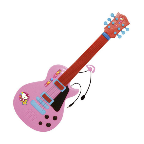 Детская гитара Hello Kitty Электроника Микрофон Розовый