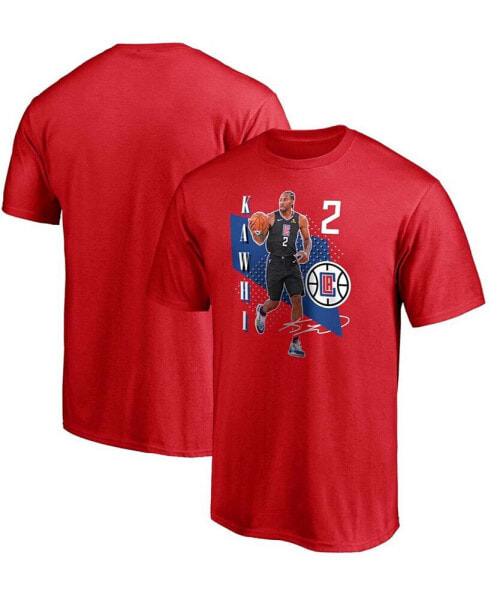 Men's Kawhi Leonard Red LA Clippers Pick Roll T-shirt