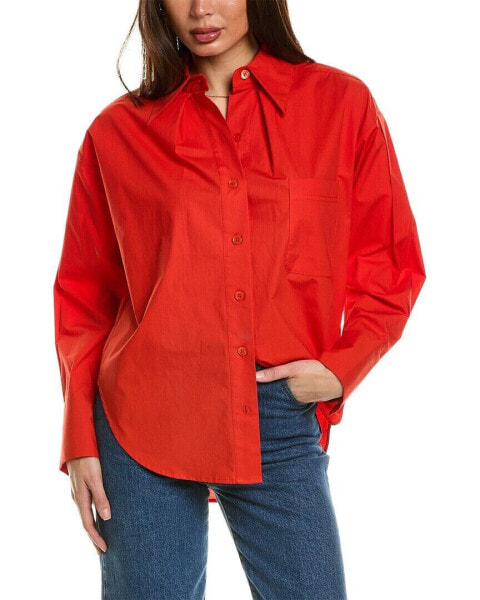 Equipment Sergine Oversized Shirt Women's Red S