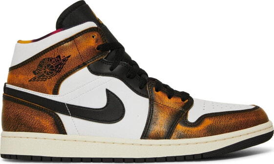 [DQ8417-071] Mens Air Jordan Retro 1 Mid SE 'Orange Wear Away'