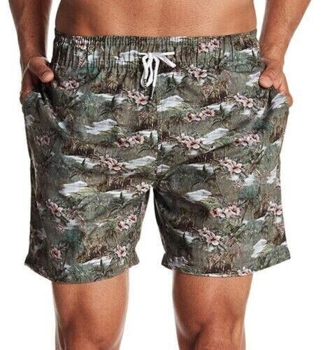 Slate & Stone Floral Swim Trunks Men's Shorts Sz. Large (Cabo) 147384