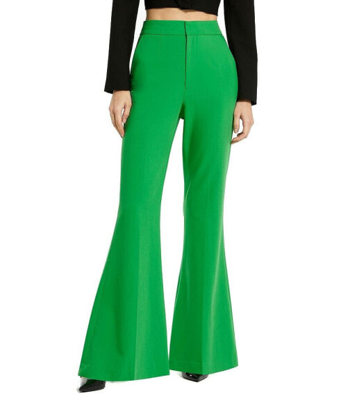 Women's Classic Crepe Flared Trouser Pants