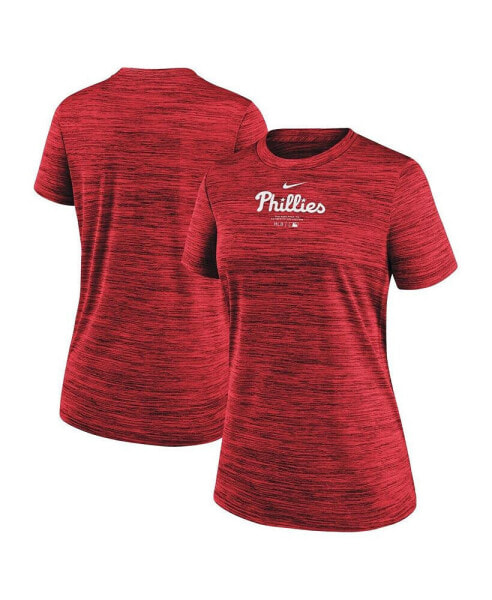 Women's Red Philadelphia Phillies Authentic Collection Velocity Performance T-shirt