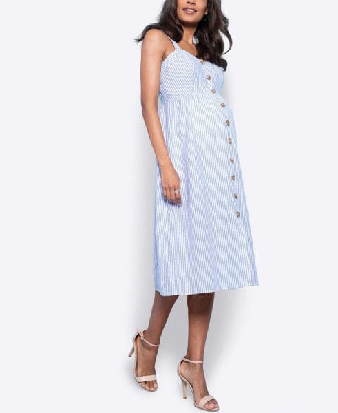 Women's Midi Maternity Nursing Dress