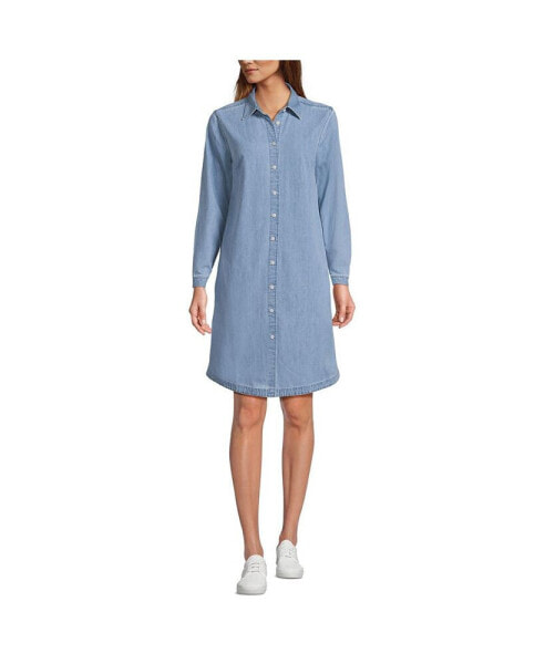 Women's Chambray Button Front Dress