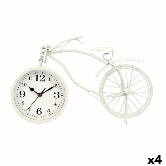 Часы настольные Велосипед Белый Металл 36 x 22 x 7 см (4 штуки) Gift Decor