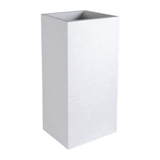 Plant pot EDA Graphit White Plastic Squared 39,5 x 39,5 x 80 cm