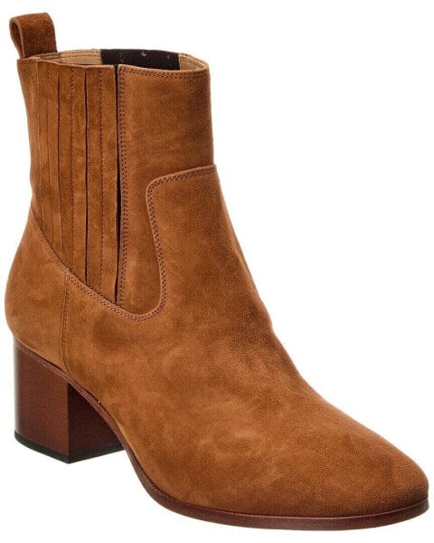 Frame Denim Le Rue Suede Bootie Women's Brown 35