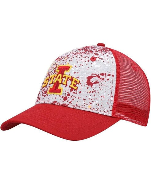 Men's Gray, Cardinal Iowa State Cyclones Love Fern Trucker Snapback Hat