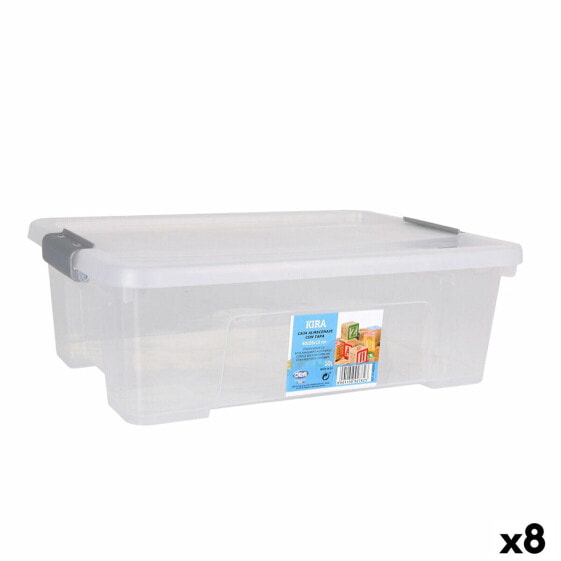 Контейнер для хранения Dem Kira Прозрачный Пластик 10 L 40 x 28 x 13 см (8 штук)