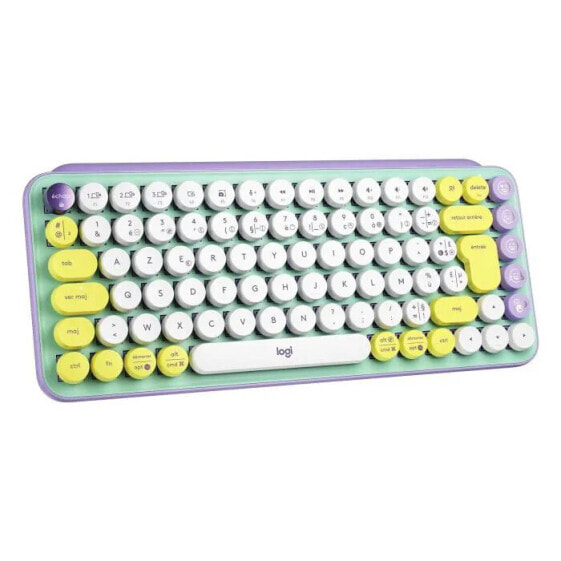 Logitech POP Keys Mechanische kabellose Tastatur mit anpassbaren Emoji-Tasten, Bluetooth oder USB, langlebiges, kompaktes Design Mint