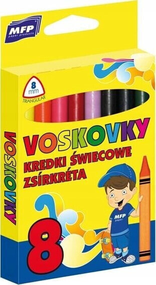 MFP paper kredki woskowe trójkątne w zestawie 8 kolorów 6300339