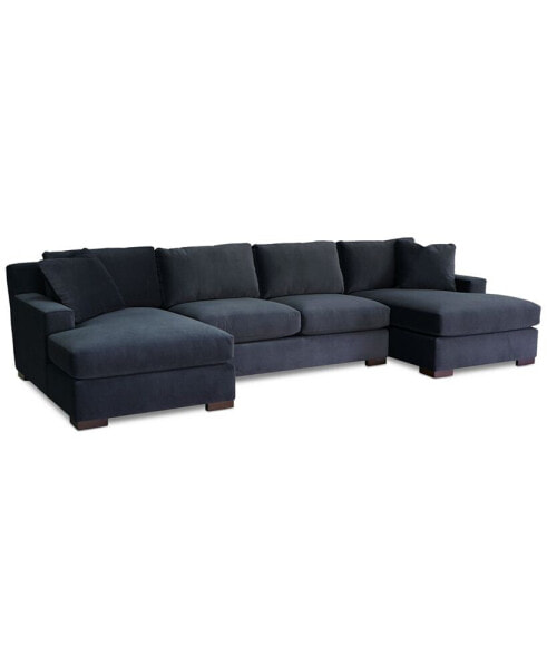 Marristin 146" 3-Pc. Fabric Double Chaise Sectional, Created for Macy's