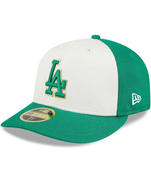 Men's White, Green Los Angeles Dodgers 2024 St. Patrick's Day Low Profile 59FIFTY Fitted Hat