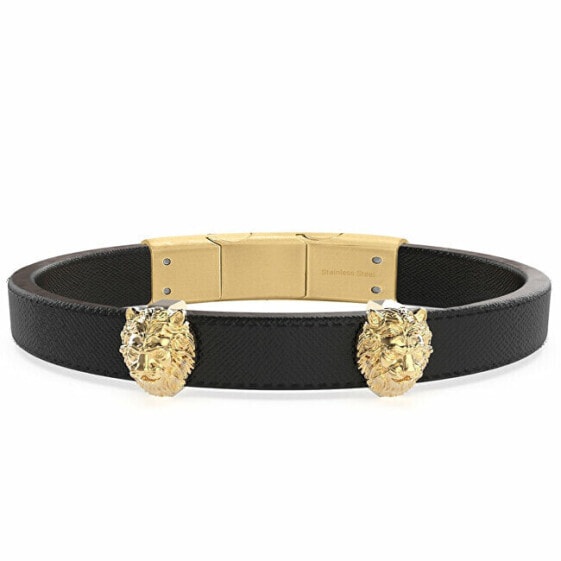 Men´s Lion King Leather Bracelet JUMB01311JWYGT/U