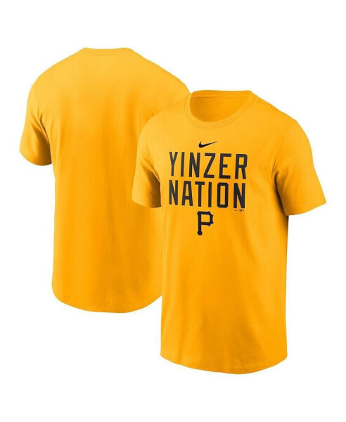 Men's Gold Pittsburgh Pirates Yinzer Nation Local Team T-shirt