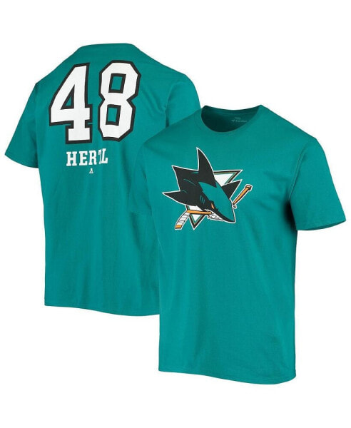 Men's Tomas Hertl Teal San Jose Sharks Underdog Name and Number T-shirt