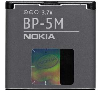 Аккумулятор Nokia BP-5M 900 mAh 3.7 V Литий-полимерный (LiPo) Серый