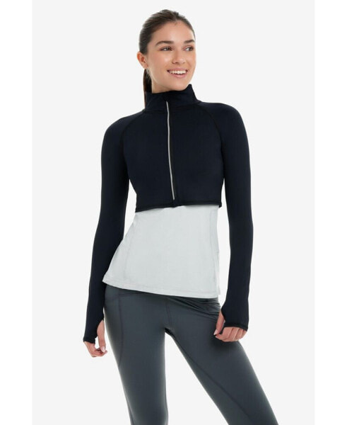 Women's UPF 50+ Sun Protective Full Zip Crop Top