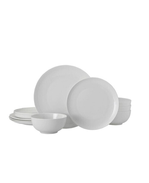 Kyler Bone China 12 Piece Dinnerware Set, Service for 4