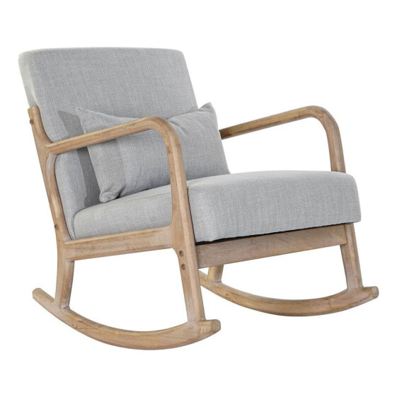 Кресло DKD Home Decor MB-179429 Серый Натуральный Светло-серый древесина каучукового дерева Sixties 66 x 88 x 78 cm