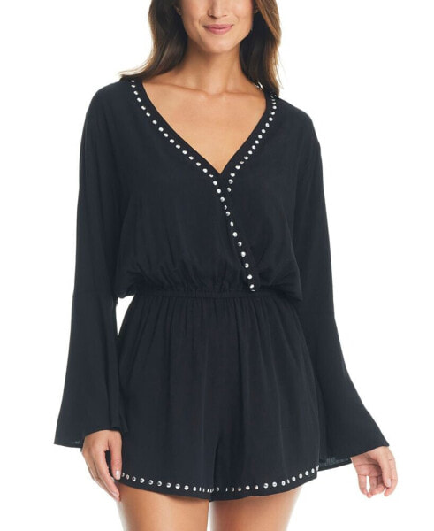 Women's Tell Me About It Stud Cover-Up Romper, Created for Macy's