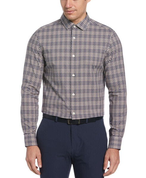 Men's Pixel Plaid Striped Shirt