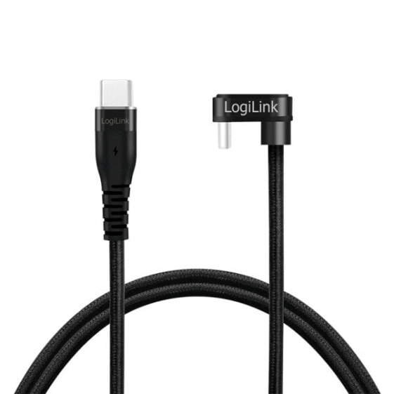 LogiLink CU0191, 2 m, USB C, USB C, USB 2.0, 480 Mbit/s, Black